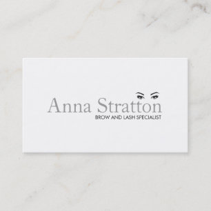 Simple White Ögon och Brows Salon and Spa Visitkort