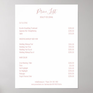 Simple White Rosa Preislyssning Poster