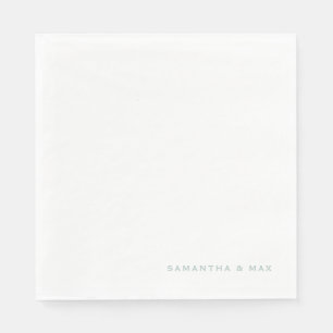 Simple White Seafoam par Namn Luncheon Pappersservett