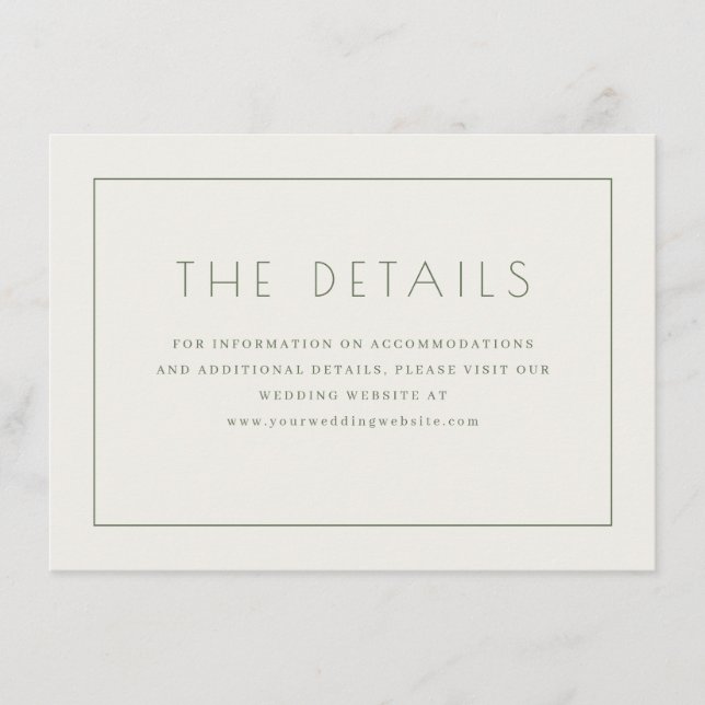 Simple White Text Box Tilläggskort (Framsida)