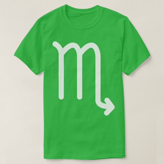 Simple White Zodiac Horoscope Sign Scorpio T Shirt (Design framsida)