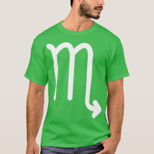 Simple White Zodiac Horoscope Sign Scorpio T Shirt