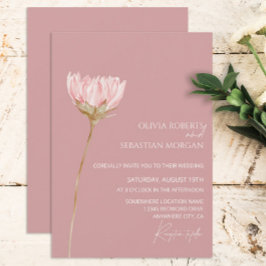 Simple WildblomBoho | Dusty Ro Bröllop Inbjudningar