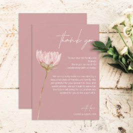 Simple WildblomBoho | Dusty Ro Bröllop Tack Kort