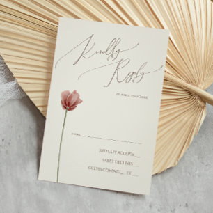 Simple Wildblomma Beige OSA kort