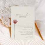 Simple Wildblomma | Beige Traditional Bröllop Inbjudningar<br><div class="desc">Den här enkla vildblomman | Beige traditionell bröllopsinbjudan är perfekt för din lilla boho bröllop. Den enastående, ljusa och förtjusande rosa blommigten ge den här produkten är en artsy och känslig känsla av att det är en enkel modern design. Det här kommer att se bra ut i alla bröllop-säsonger: vår,...</div>