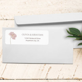 Simple Wildblomma Boho Bröllop Returadress Etikett