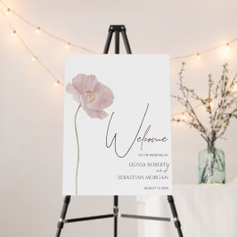 Simple Wildblomma Boho Bröllop Välkommen