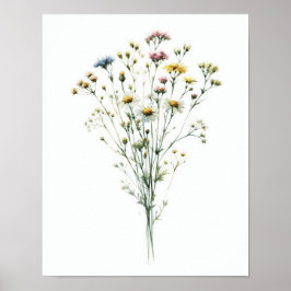 Simple Wildblomma Bouquet 2 Poster
