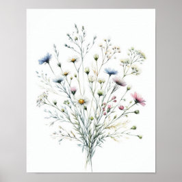 Simple Wildblomma Bouquet 4 Poster