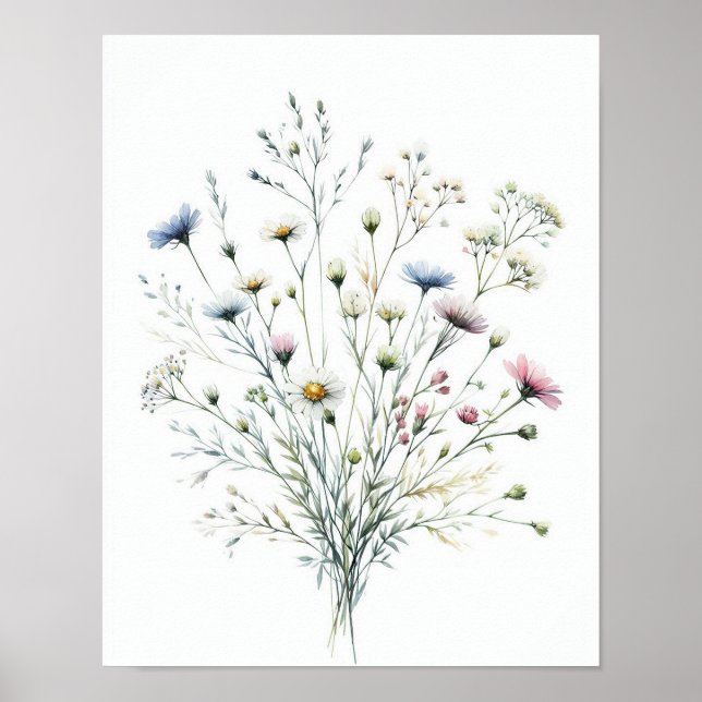 Simple Wildblomma Bouquet 4 Poster (Framsidan)