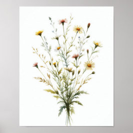 Simple Wildblomma Bouquet 6 Poster