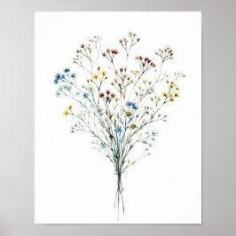 Simple Wildblomma Bouquet 7 Poster