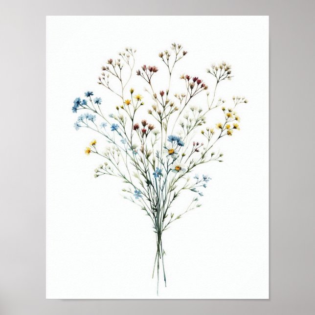 Simple Wildblomma Bouquet 7 Poster (Framsidan)