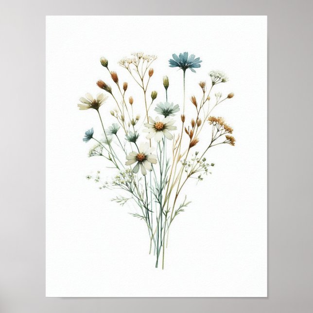 Simple Wildblomma Bouquet 8 Poster (Framsidan)