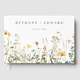 Simple Wildblomma Bröllop Gästböcker