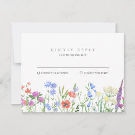 Simple Wildblomma Bröllop OSA Kort