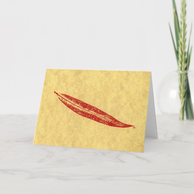 "Simple Willow"-kort för hälsning av Land-vägar Kort (Framsida)