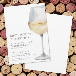 Simple Wine Sixty 60-årsfirande Inbjudningar
