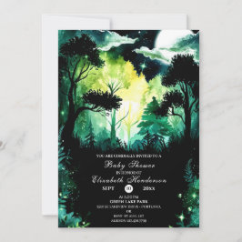 Simple Woodland Baby Shower Inbjudningar