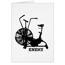 Simple Workout Black White Funny Gym Humor Hälsningskort
