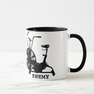 Simple Workout Black White Funny Gym Humor Mugg