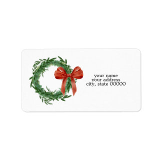 Simple Wreath Address Labels Adressetikett