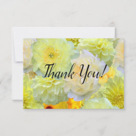 Simple Yellow Floral Thank You Tack Kort