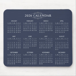 Simple Yet Elegant 2026 Calendar | Mousepad Musmatta