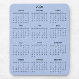Simple Yet Elegant 2026 Calendar | Mousepad Musmatta