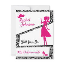 Simple Zebra, blir du min Bridesmaid