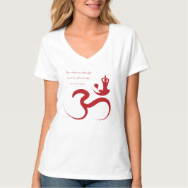 Simple Zen Yoga Om Calligraphy Silhouette T-shirt
