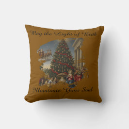Simplex Knit Nativity Christmas Throw Pillow Kudde