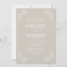 Simplicit 6-Blommigtars inbjudan till Oyster Weddi