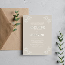 Simplicit 6-Blommigtars inbjudan till Oyster Weddi