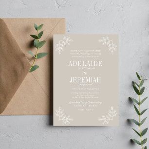 Simplicit 6-Blommigtars inbjudan till Oyster Weddi