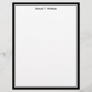 Simplicit Black White Personlig Letterhead