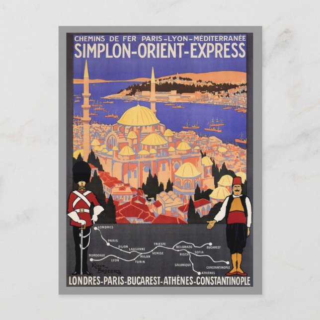 Simplon Orient Express till Konstantinopel Vykort (Framsida)