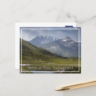 Simplon Pass Mountains, Schweiz Vykort