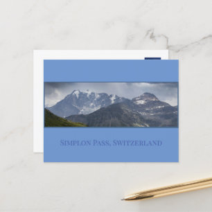 Simplon Pass Mountains, Schweiz Vykort