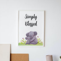 Simply Blessed Watercolor Koala Bear Nursery