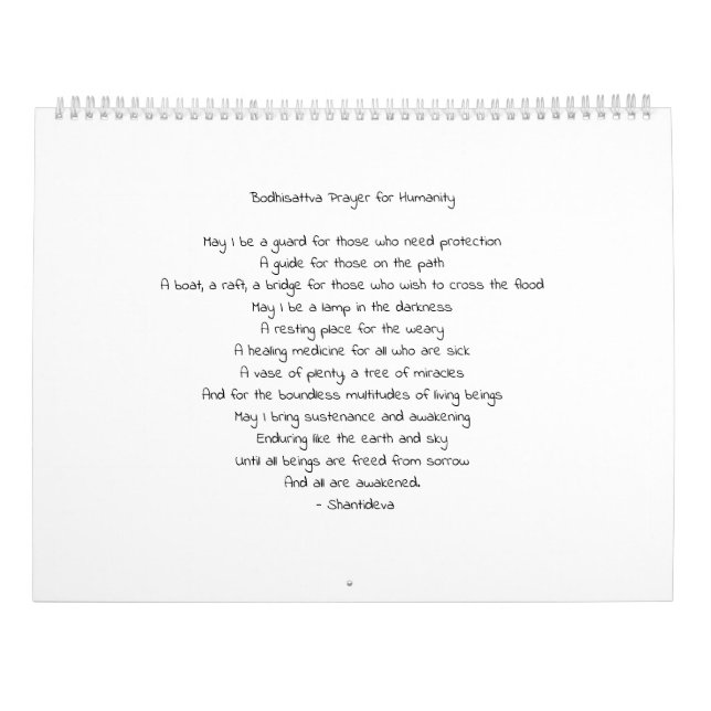 Simply Buddha Kalender (Baksida)