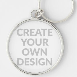 Simply - Create Your Own Keychain Rund Silverfärgad Nyckelring