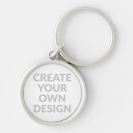 Simply - Create Your Own Keychain Rund Silverfärgad Nyckelring