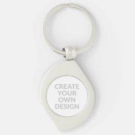 Simply - Create Your Own Metal Keychain Swirl Silverfärgad Nyckelring