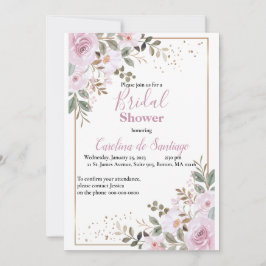Simply Elegant Bridal Shower Invitation Inbjudningar