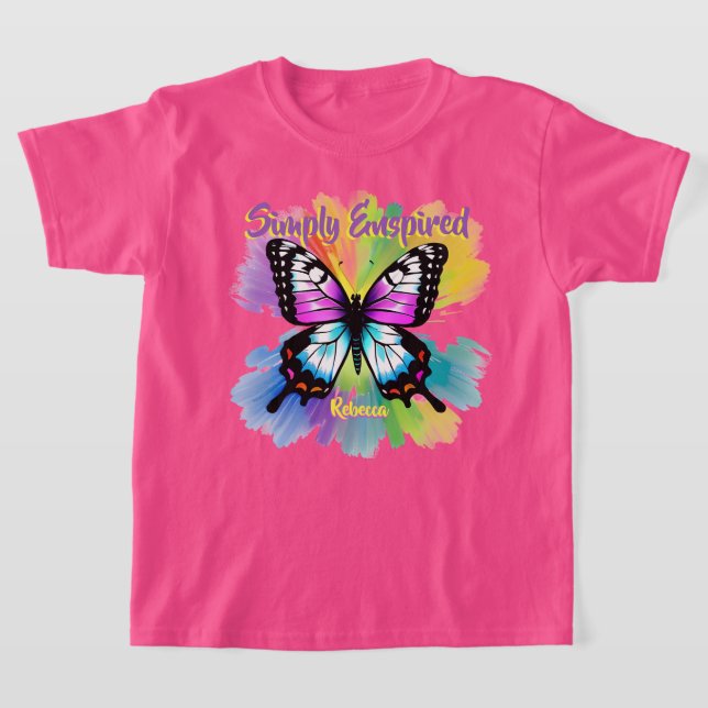 Simply Enspired Fjärilsflickor T Shirt (Laydown)