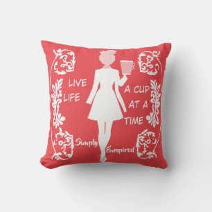 Simply Enspired "Lev livet en kopp i taget" Kudde