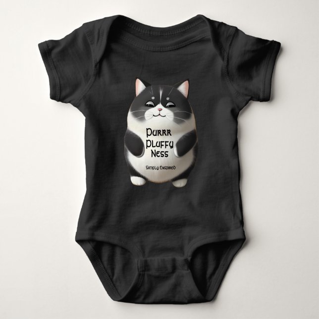 Simply Enspired Purrr Fluffighet för Småbarn och T Shirt (Framsida)