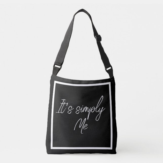 Simply Me – Elegant Black Simple Tote Bag Axelväska (Framsida)